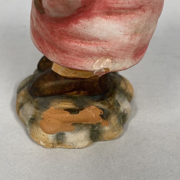 Pig Figurine In Pink Jacket Holding Rake Mrs. Farmer Farmhouse Country - As Is - Picture 3 of 11